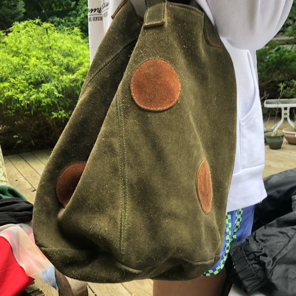 Vintage bag - from Globe in Barcelona -green suede